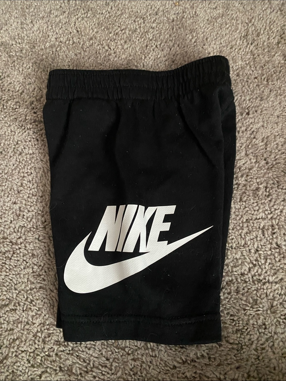 Nike Black Shorts with White Swoosh Logo